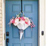 Umbrella Wreath on Door