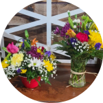 Two flower arrangements 