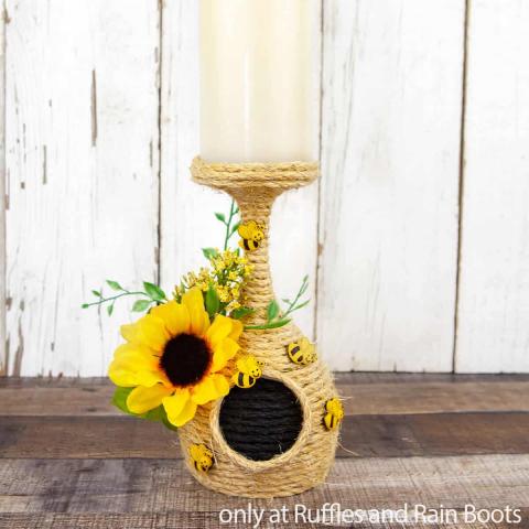 Bee Hive Candle Holder 