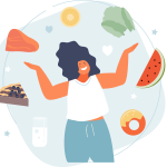 woman and food