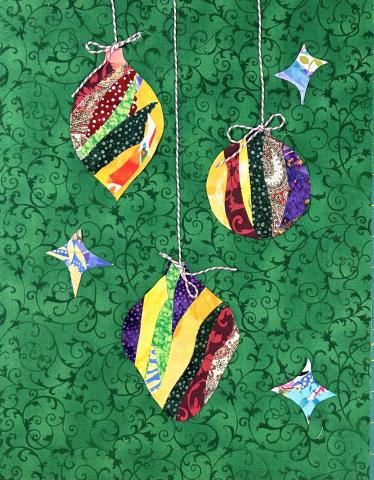 ornaments made out of fabric scraps