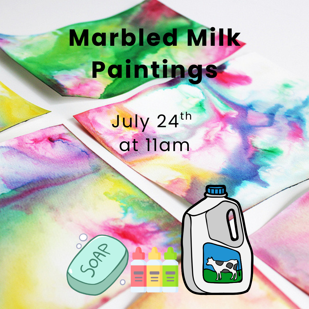 Marbled milk paintings